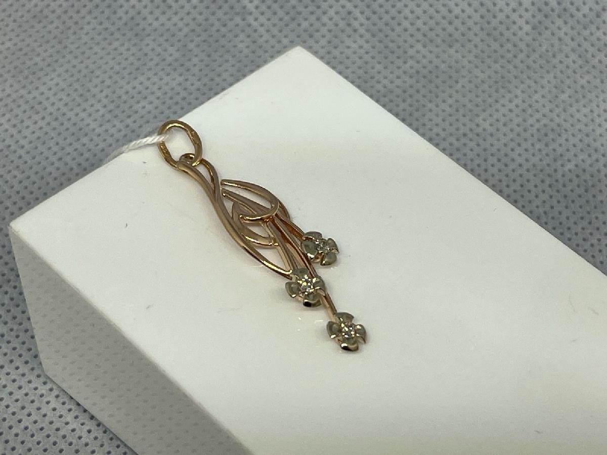 ПОДКМИ585 ПОДВЕСКА С КАМНЯМИ (Au 585)