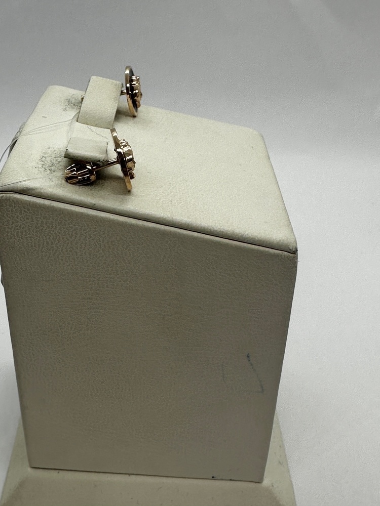 СЕРЬГИ ПУСЕТЫ эмаль (Au 585)