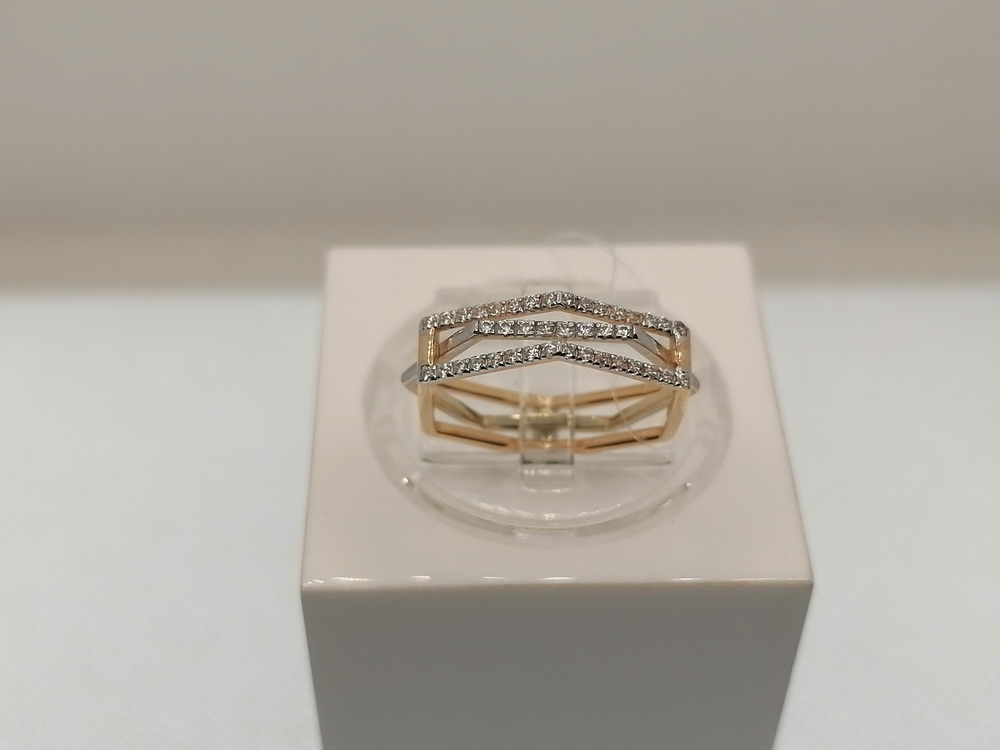 КОЛЬЦО С КАМНЯМИ (Au 585)