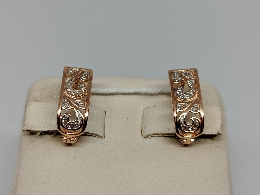 СКМИ585 СЕРЬГИ С КАМНЯМИ (Au 585)