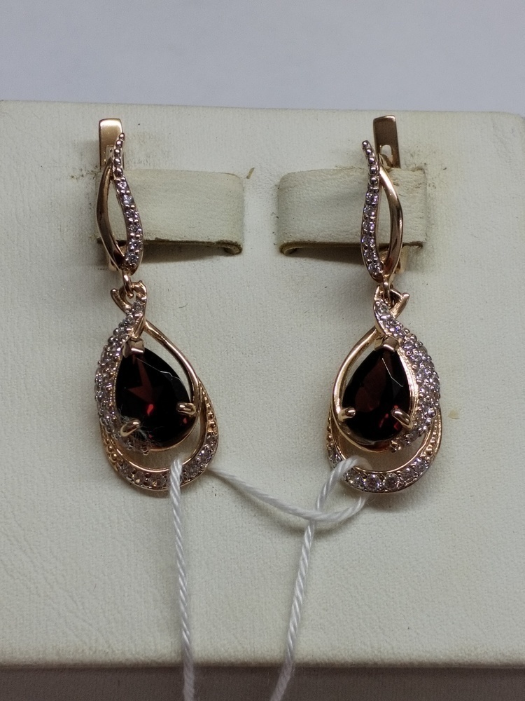 СКМИ585 СЕРЬГИ С КАМНЯМИ (Au 585)