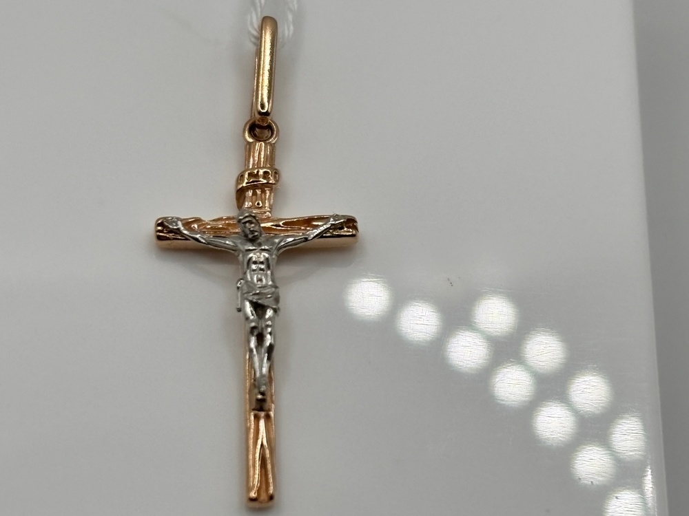 ПОДКБК585 ПОДВЕСКА КРЕСТ БЕЗ КАМНЯ (Au 585)