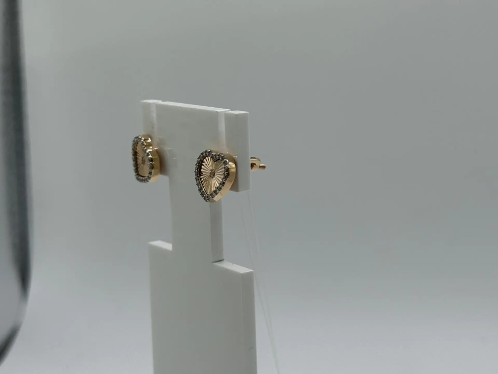 СЕРЬГИ ПУСЕТЫ с камнями (Au 585)