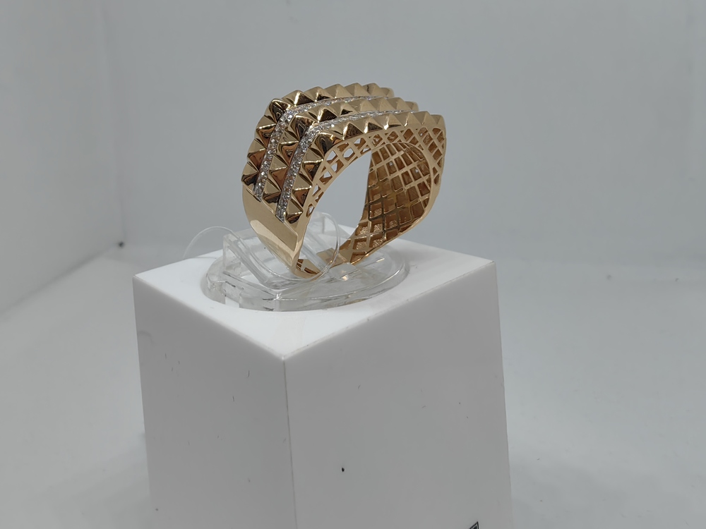 КОЛЬЦО С КАМНЯМИ (Au 585)