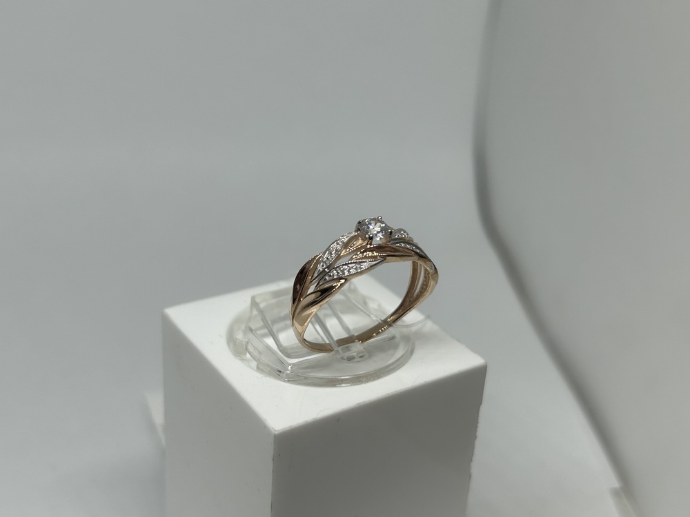 КОЛЬЦО С КАМНЯМИ (Au 585)