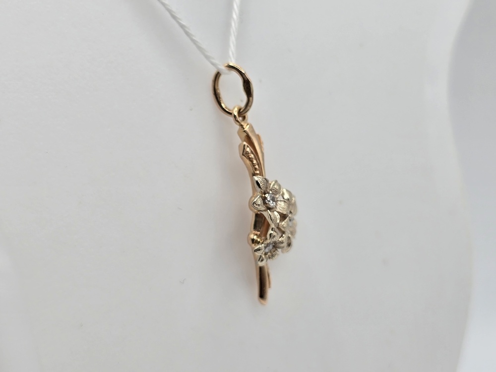 ПОДКМИ585 ПОДВЕСКА С КАМНЯМИ (Au 585)