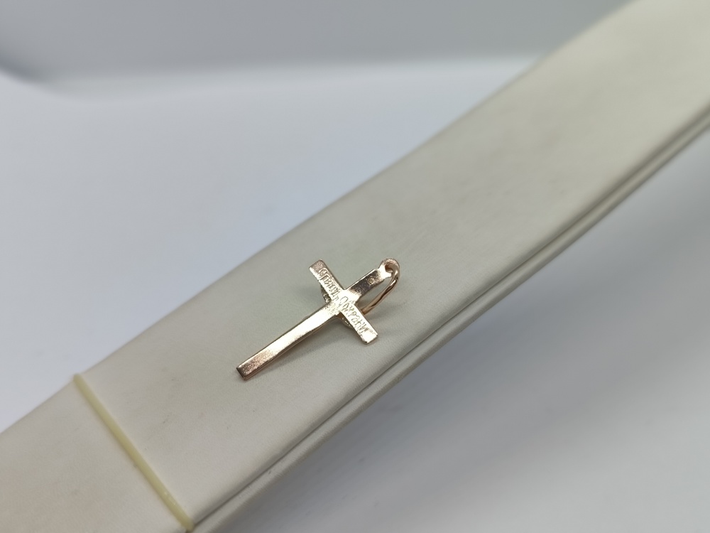 ПОДВЕСКА КРЕСТ БЕЗ КАМНЯ (Au 585)