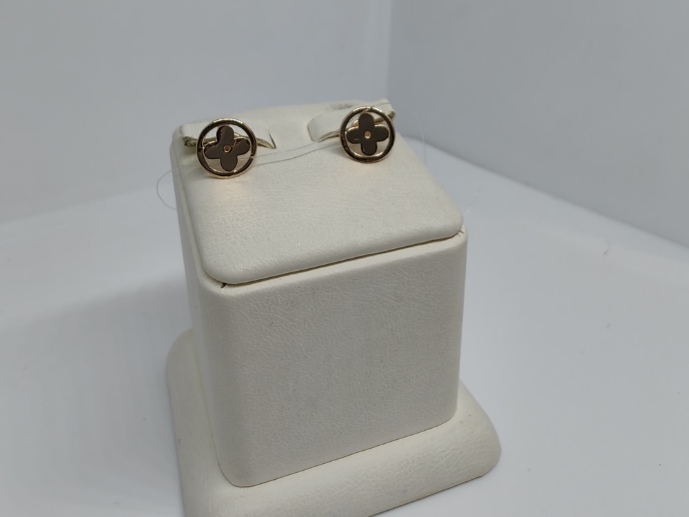 01-208407 СЕРЬГИ БЕЗ КАМНЯ (Au 585)