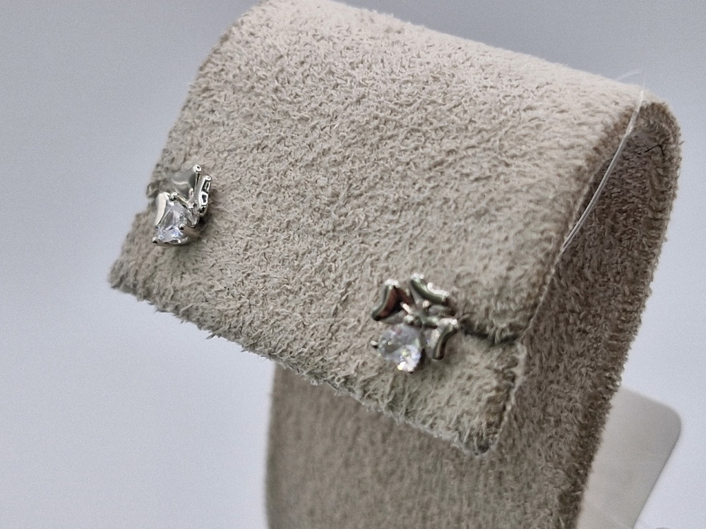 СЕРЬГИ ПУСЕТЫ с камнем (Au 585)