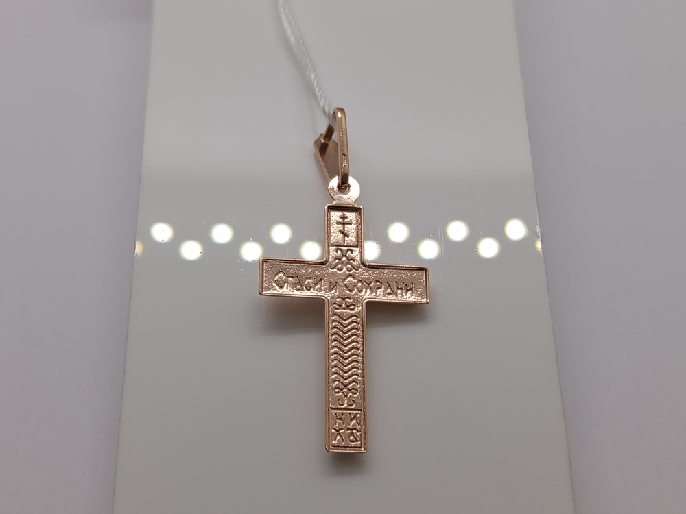 ПОДКБК585 ПОДВЕСКА КРЕСТ БЕЗ КАМНЯ (Au 585)