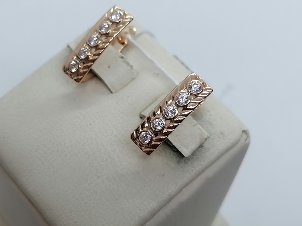 СЕРЬГИ С КАМНЯМИ (Au 585)