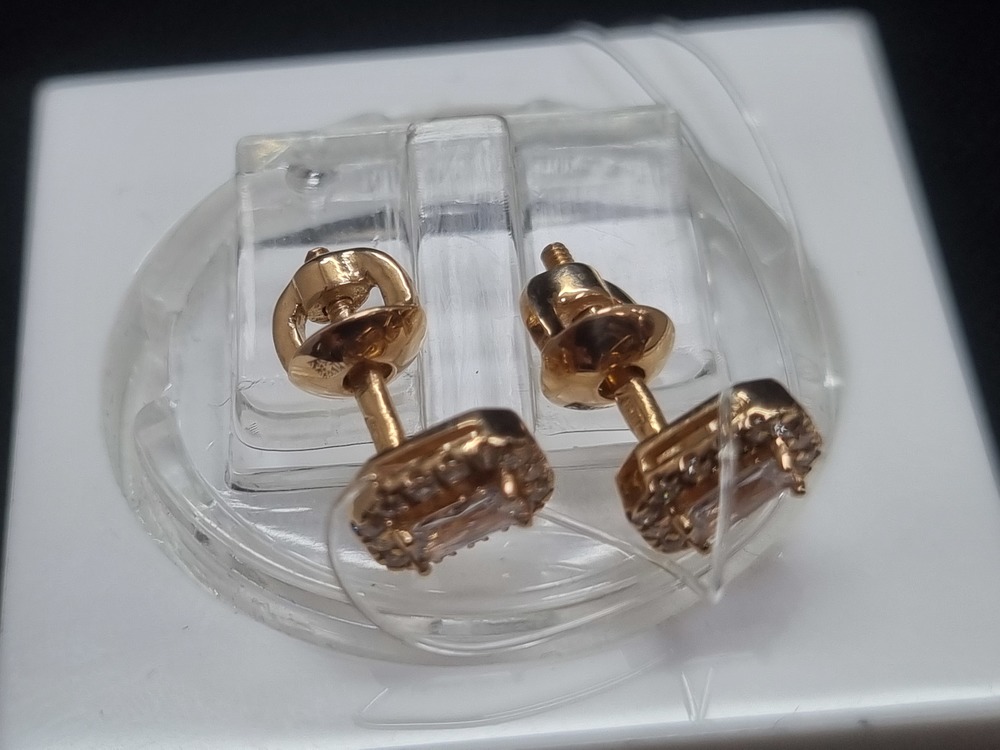 СЕРЬГИ ПУСЕТЫ с камнями (Au 585)