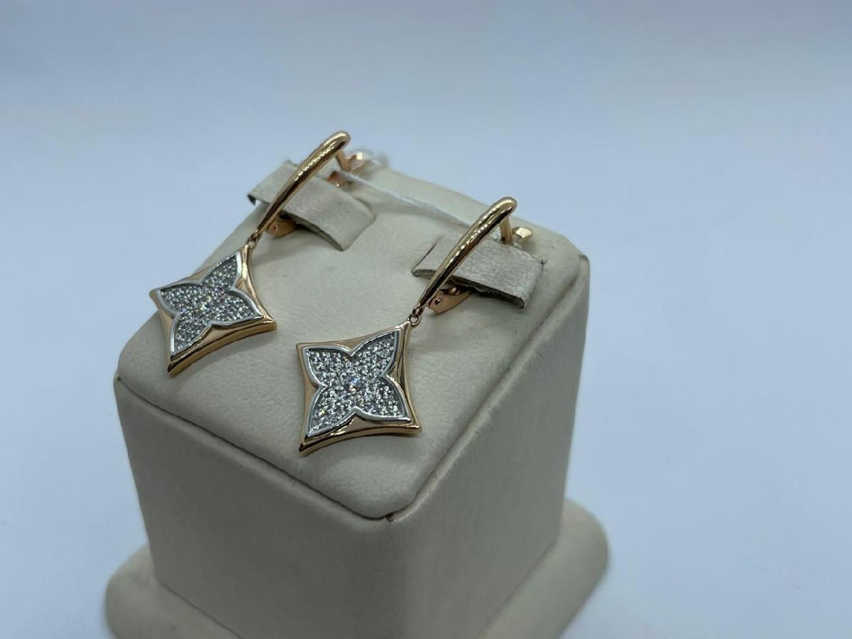 СЕРЬГИ С КАМНЯМИ (Au 585)