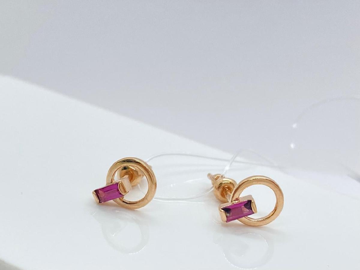 СЕРЬГИ ПУСЕТЫ с камнем (Au 585)