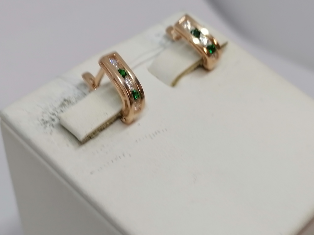 120370/ф СЕРЬГИ С КАМНЯМИ (Au 585)