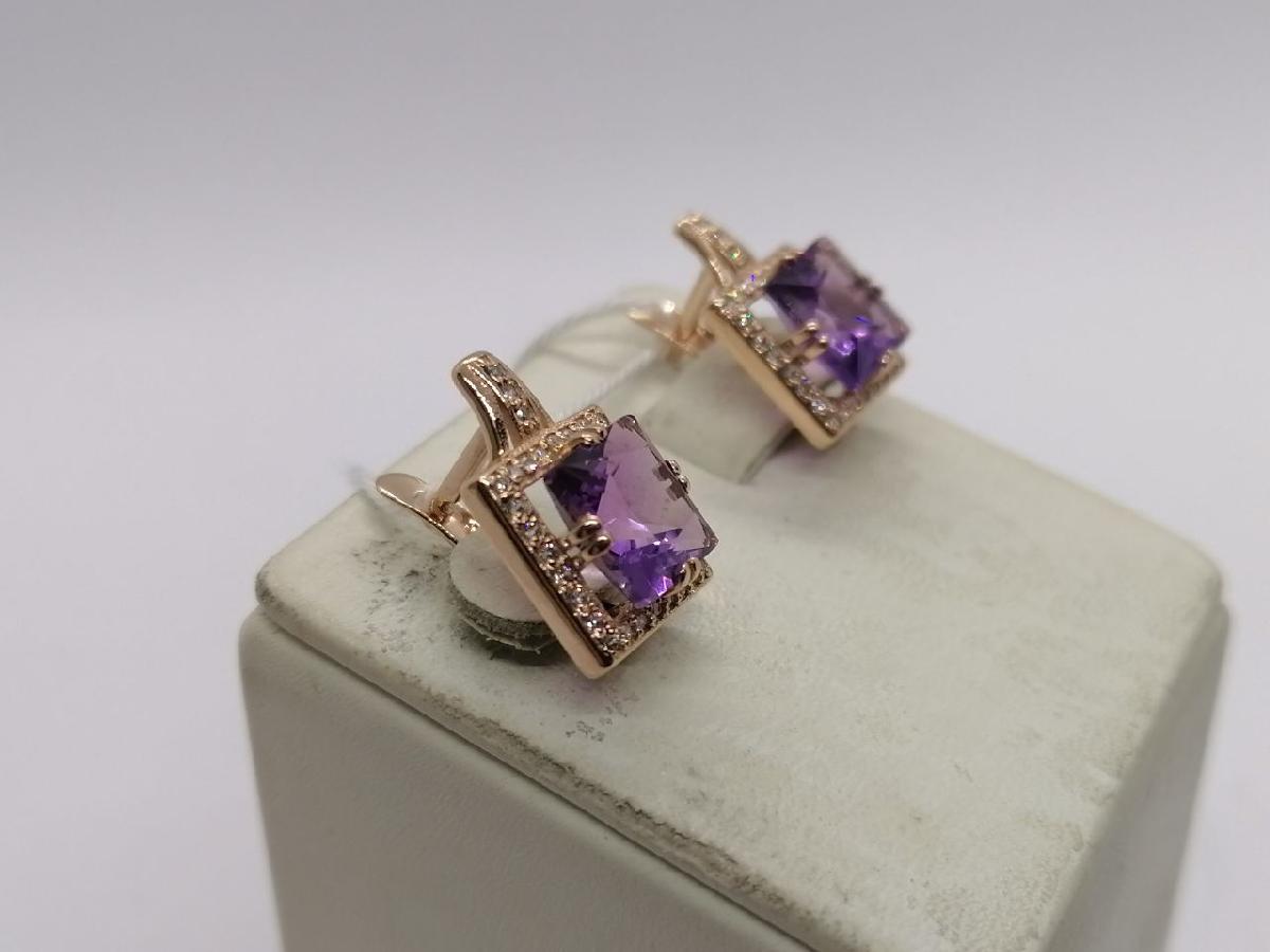 СЕРЬГИ С КАМНЯМИ (Au 585)