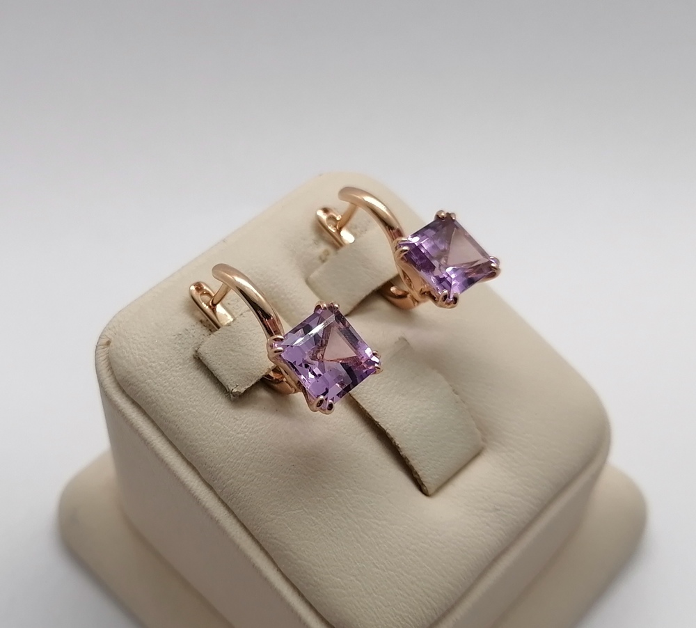 СЕРЬГИ С КАМНЕМ (Au 585)