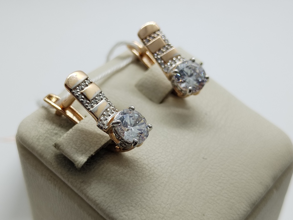 СЕРЬГИ С КАМНЯМИ (Au 585)