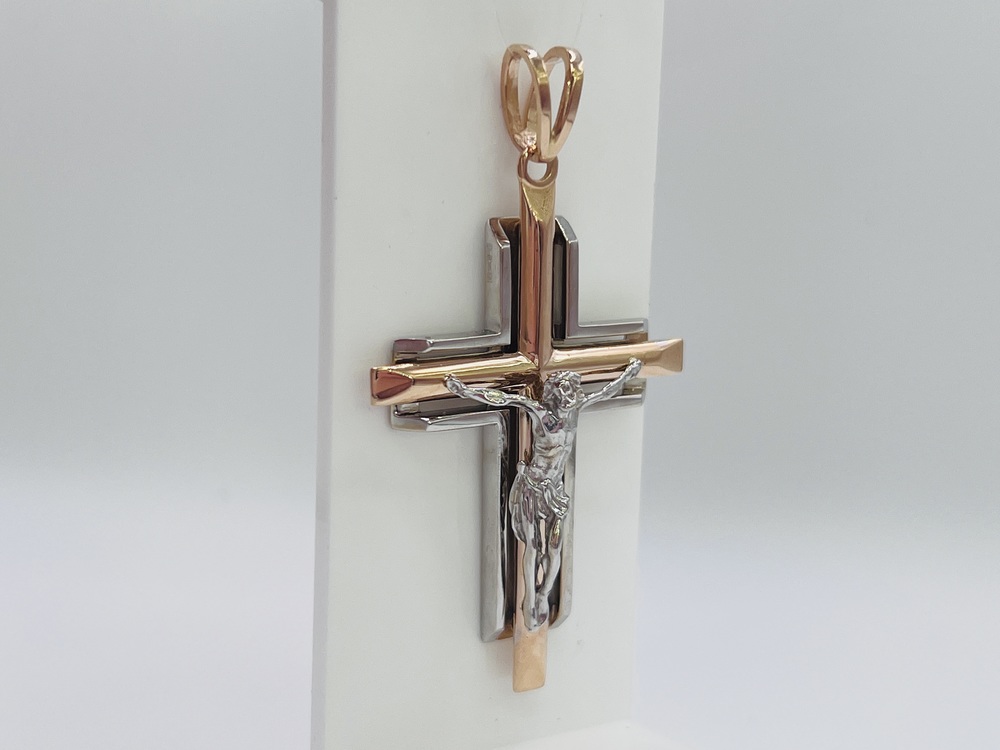 810-00337-10-00-00-00 ПОДВЕСКА КРЕСТ без камня (Au 585)