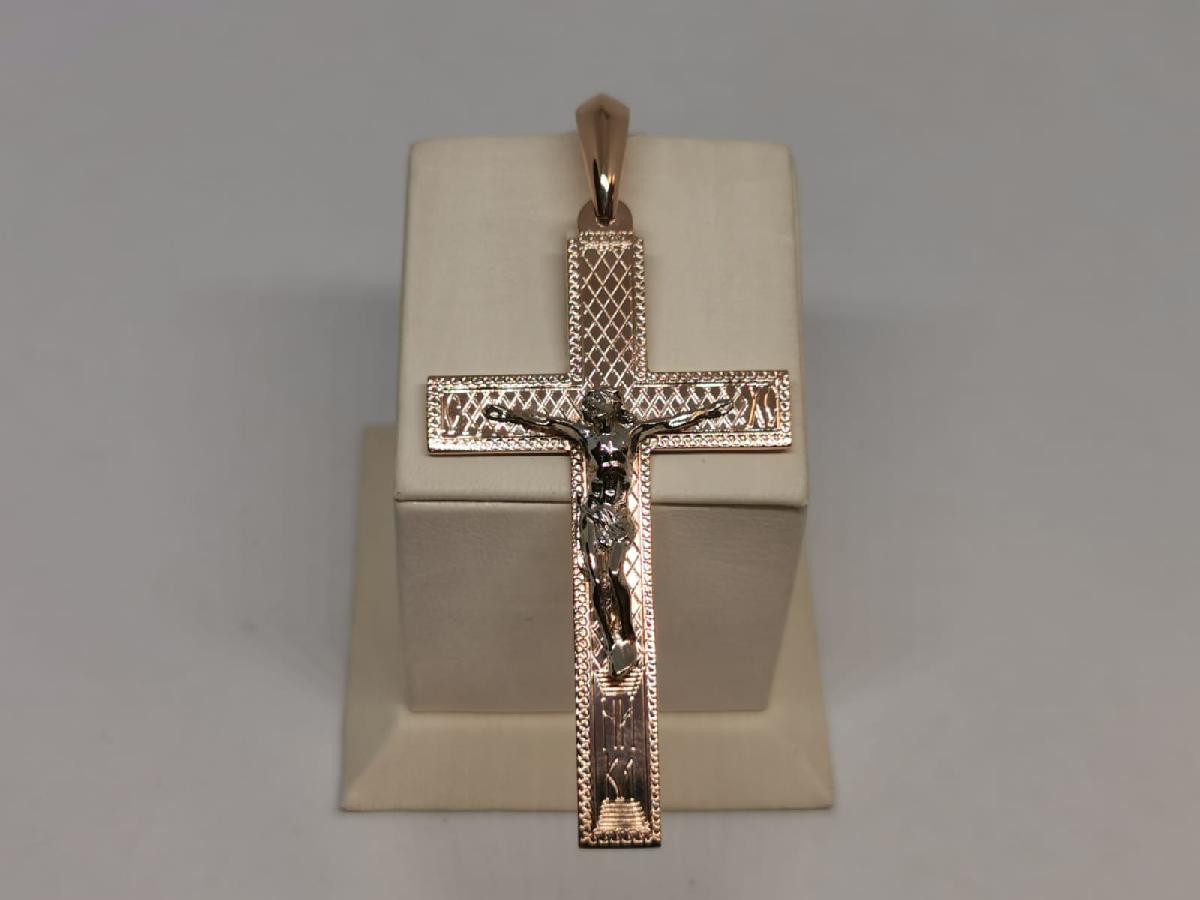 810-00084-10-00-00-02 ПОДВЕСКА КРЕСТ без камня (Au 585)