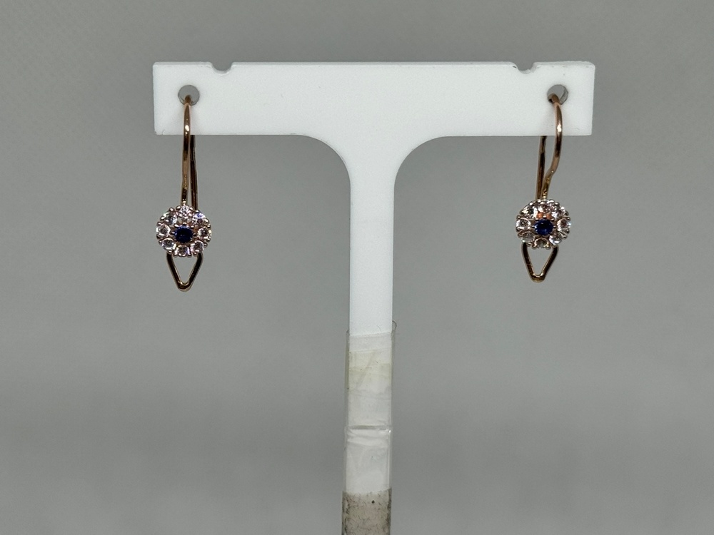 СКМИ585 СЕРЬГИ С КАМНЯМИ (Au 585)