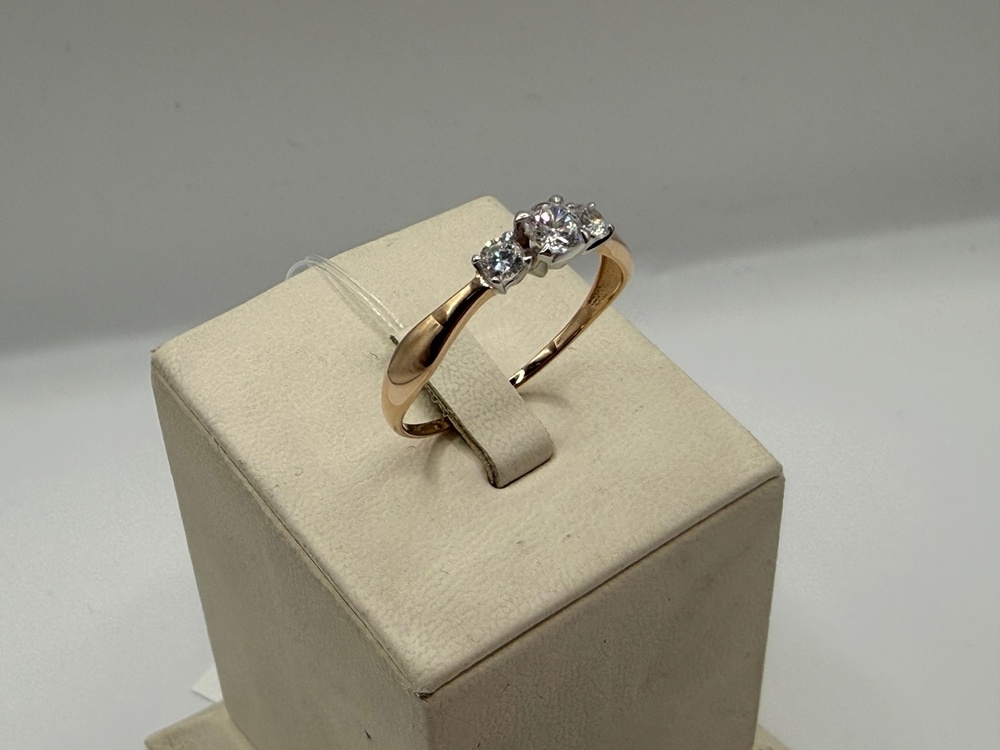 КОЛЬЦО С КАМНЯМИ (Au 585)