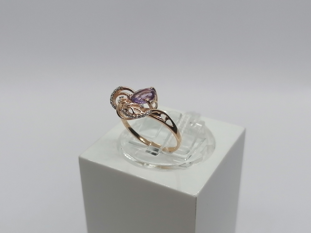 КОЛЬЦО С КАМНЯМИ (Au 585)