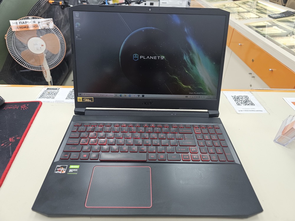 Ноутбук Acer; Ryzen 5 4600H, GeForce GTX 1650 TI, 8 Гб, 512 GB, Нет