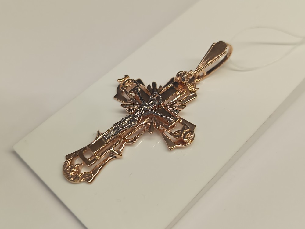 ПОДВЕСКА КРЕСТ без камня (Au 585)