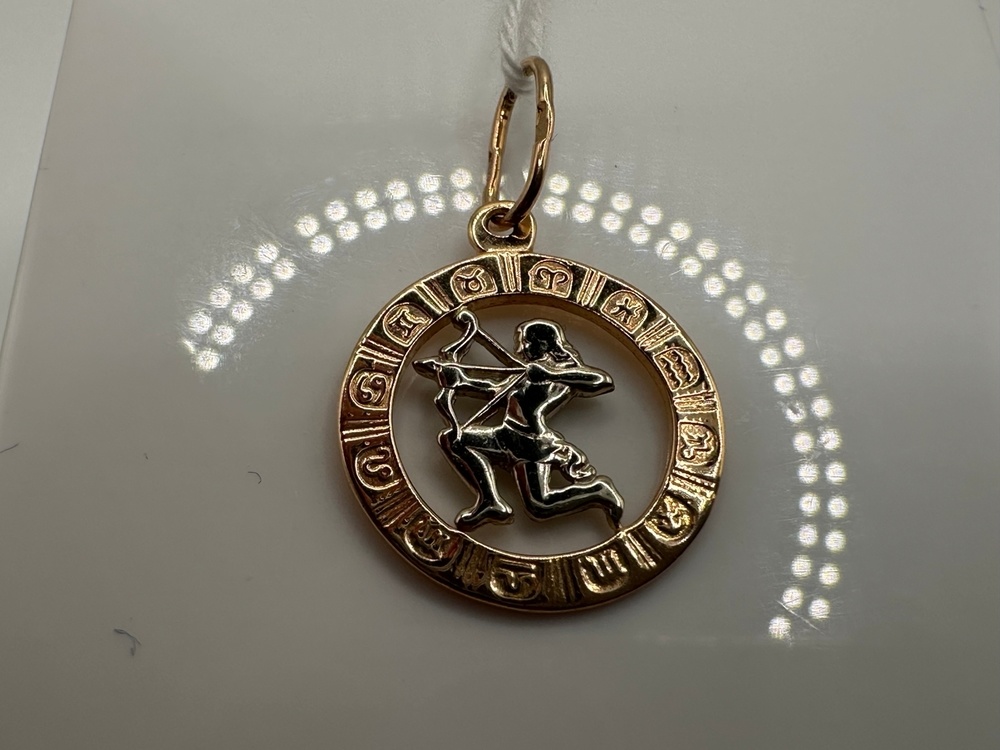 ПОДВЕСКА ЗНАК ЗОДИАКА СТРЕЛЕЦ Au 585