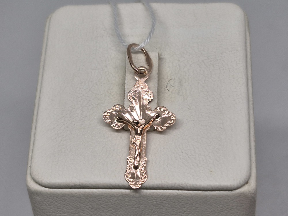 ПОДКБК585 ПОДВЕСКА КРЕСТ БЕЗ КАМНЯ (Au 585)