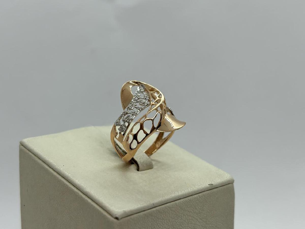 КОЛЬЦО С КАМНЯМИ (Au 585)