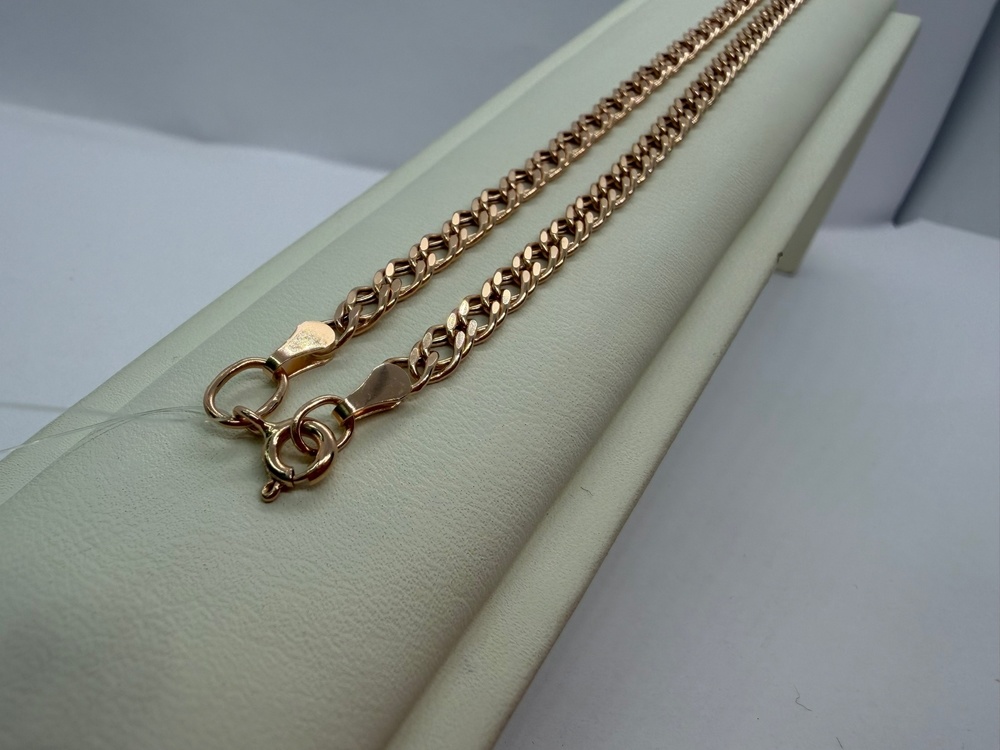 ЦЕПЬ ПУСТОТЕЛАЯ Ромб двойной (Au 585)