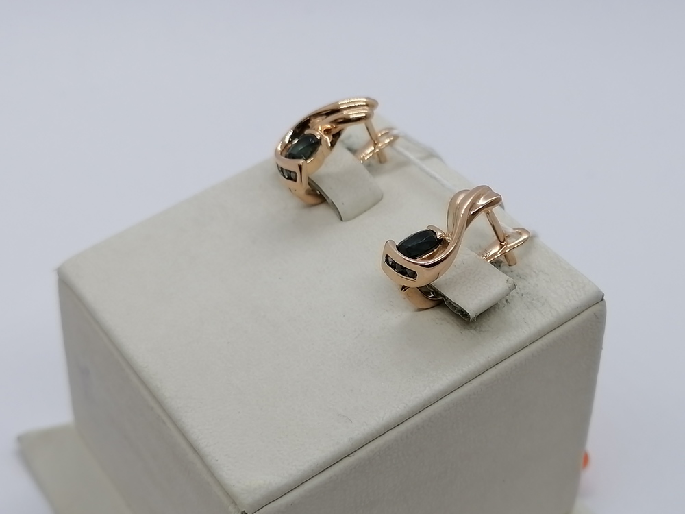 СЕРЬГИ С КАМНЯМИ (Au 585)