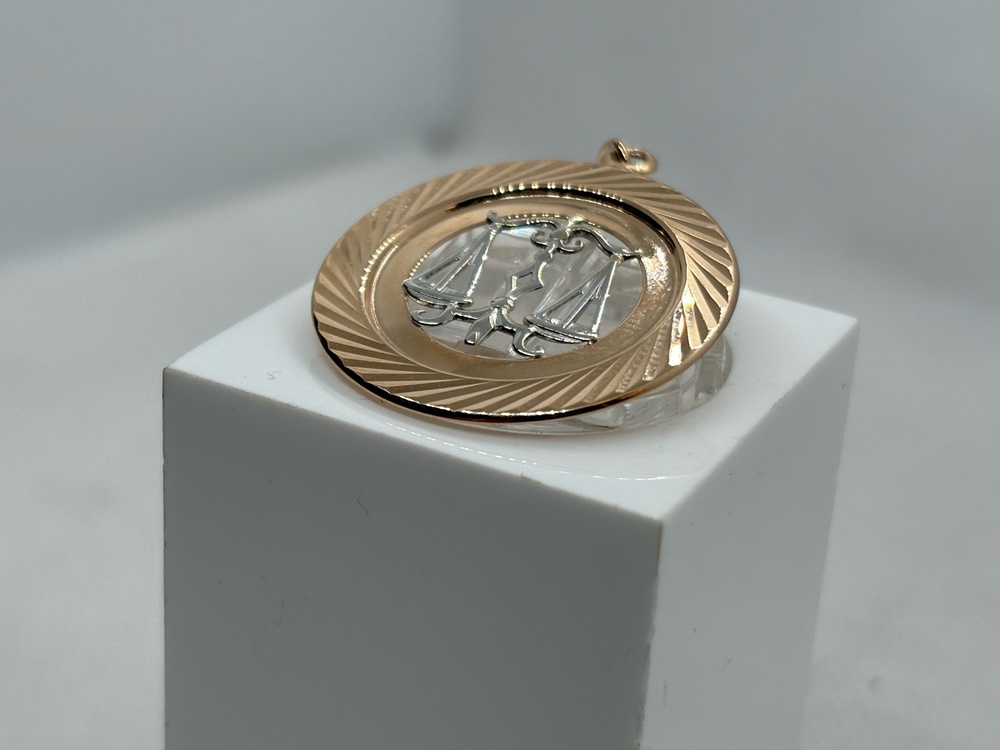 5655А/весы ПОДВЕСКА ЗНАК ЗОДИАКА ВЕСЫ (Au 585)