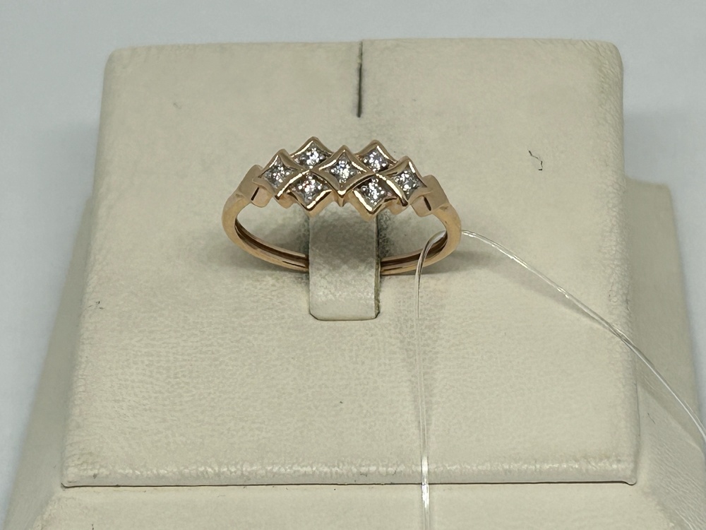 КОЛЬЦО С КАМНЯМИ (Au 585)