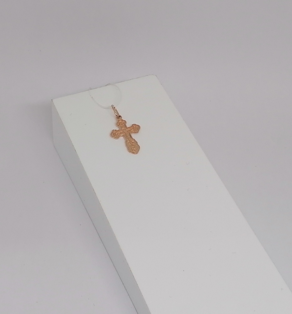 03-0084 ПОДВЕСКА КРЕСТ без камня (Au 585)