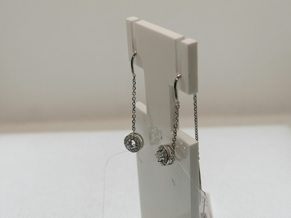 СЕРЬГИ ПРОДЕВКИ с камнями (Au 585)