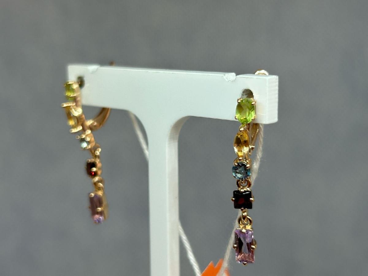 СЕРЬГИ С КАМНЯМИ (Au 585)