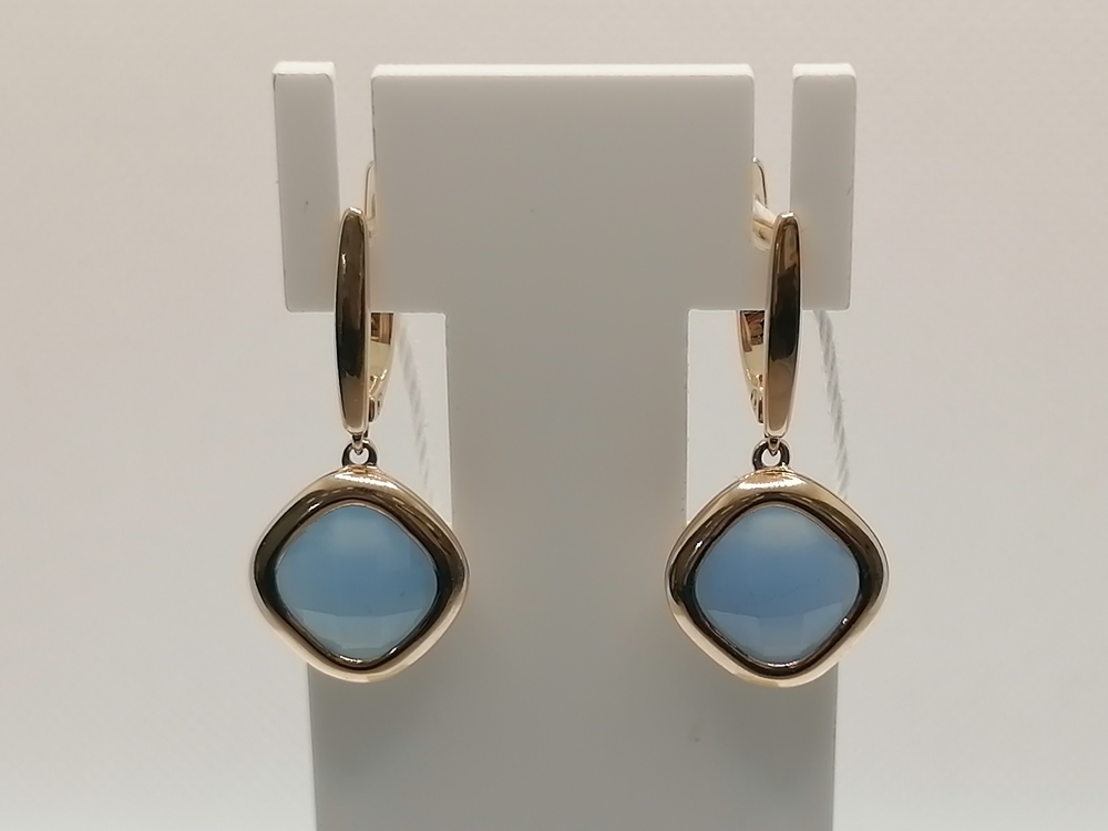 СЕРЬГИ С КАМНЕМ (Au 585)