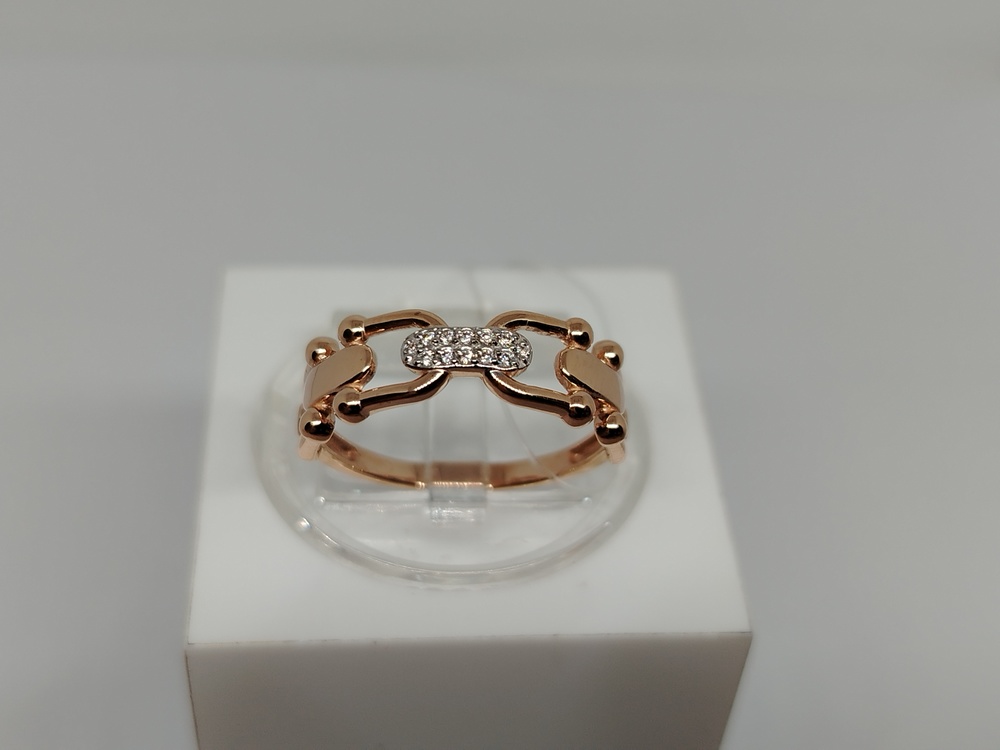 КОЛЬЦО С КАМНЯМИ (Au 585)