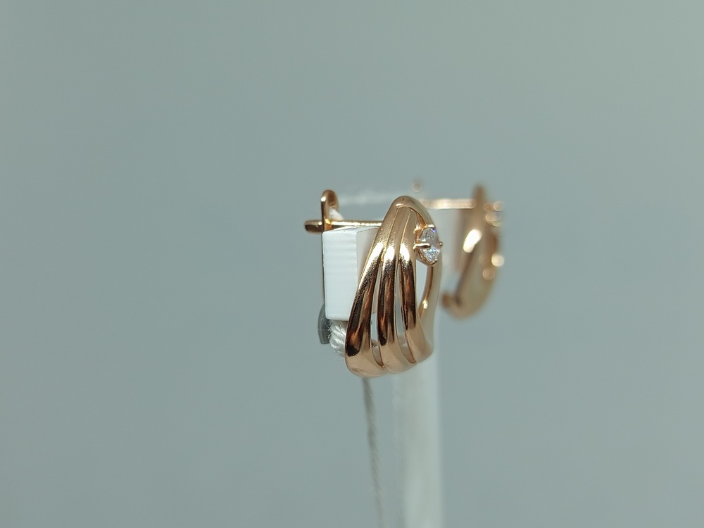 СЕРЬГИ С КАМНЕМ (Au 585)