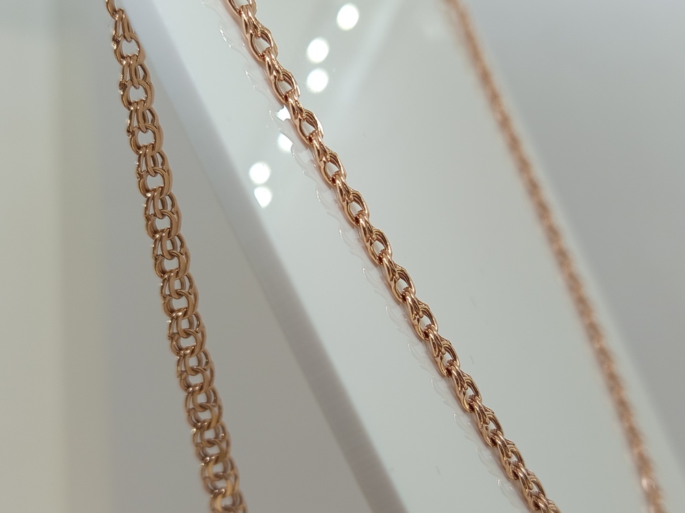 ЦЕПЬ ПУСТОТЕЛАЯ Бисмарк (Au 585)