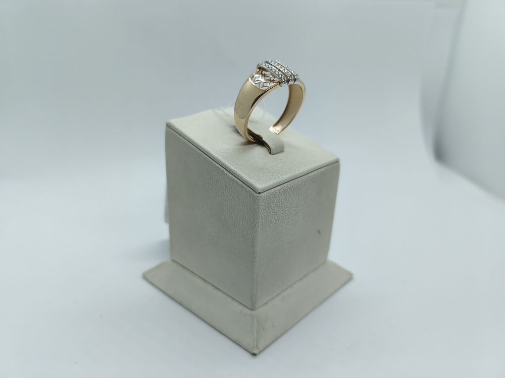 КОЛЬЦО С КАМНЯМИ (Au 585)