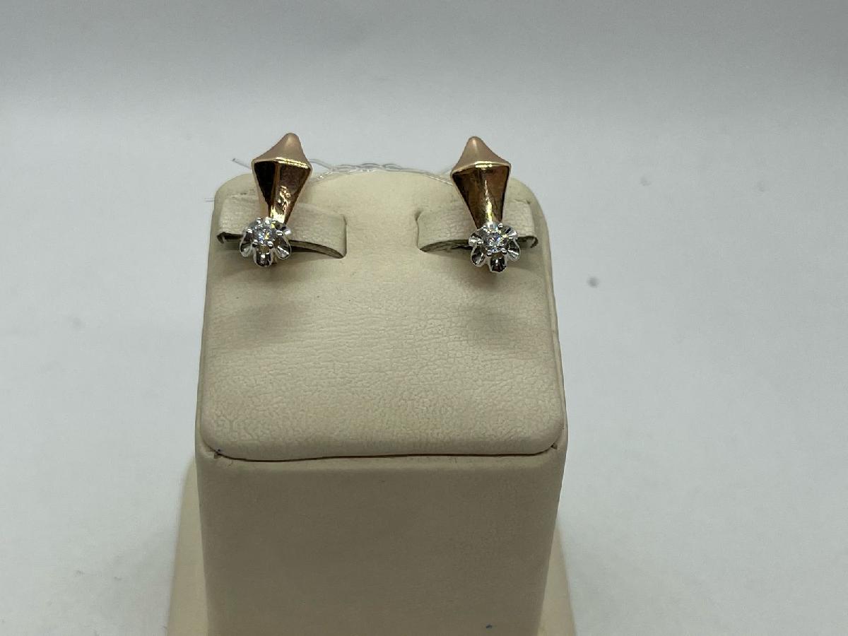 СЕРЬГИ С КАМНЕМ (Au 585)