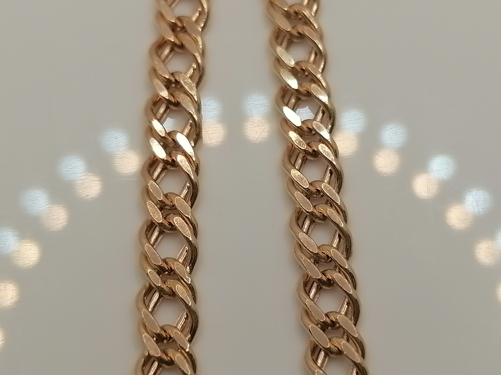 ЦЕПЬ ПУСТОТЕЛАЯ Ромб двойной (Au 585)