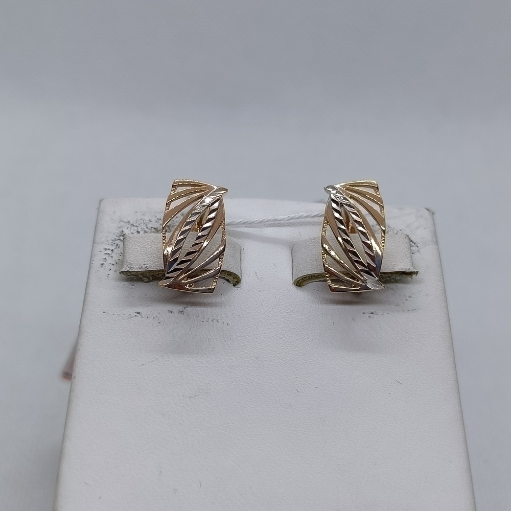 СБКМ585 СЕРЬГИ БЕЗ КАМНЯ (Au 585)