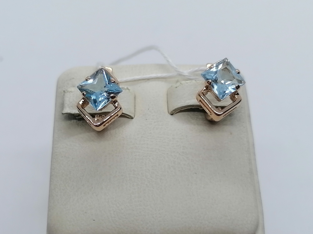 СЕРЬГИ С КАМНЕМ (Au 585)