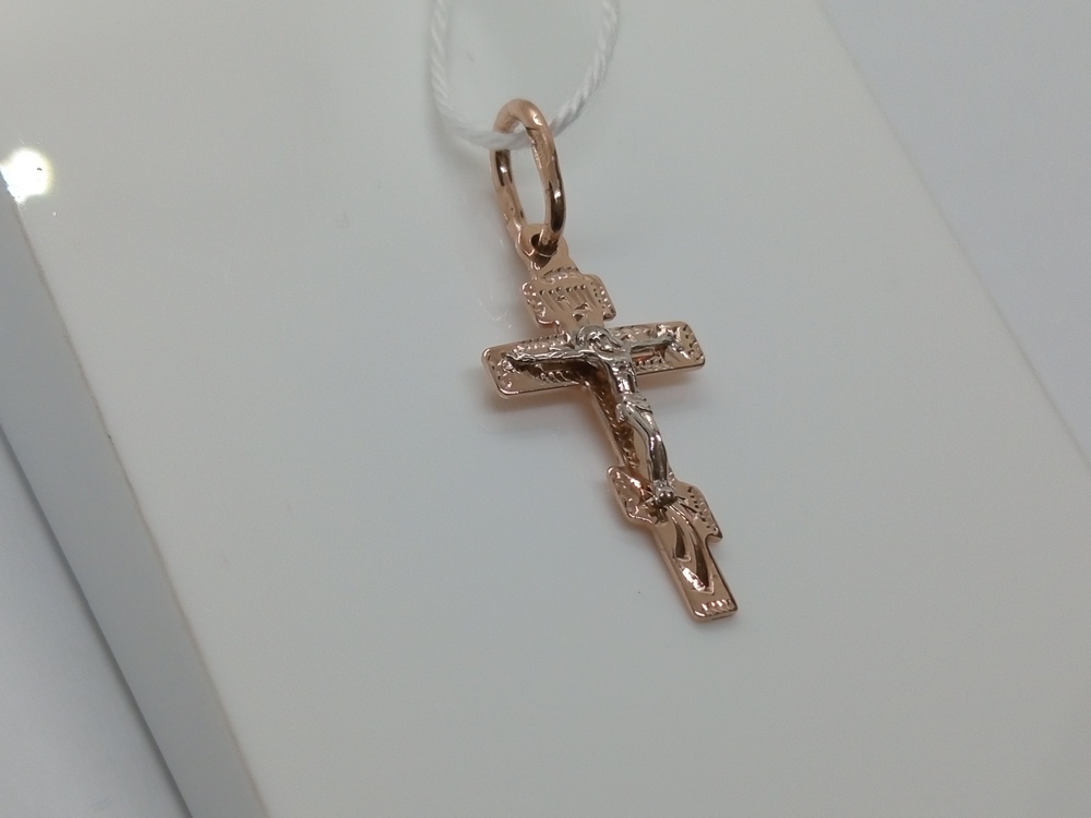 ПОДВЕСКА КРЕСТ БЕЗ КАМНЯ (Au 585)
