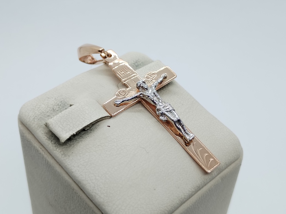 ПОДВЕСКА КРЕСТ без камня (Au 585)